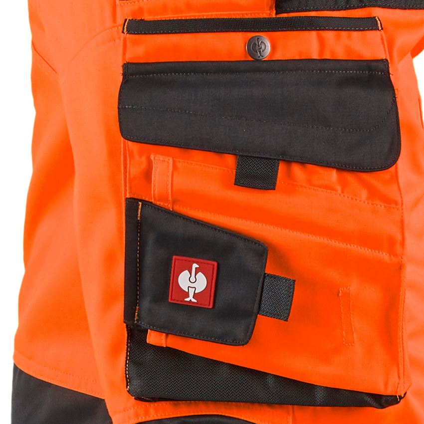 Spodnie robocze: Spodnie do pasa ostrzegawcze e.s.motion + pomarańczowy ostrzegawczy/antracytowy 2
