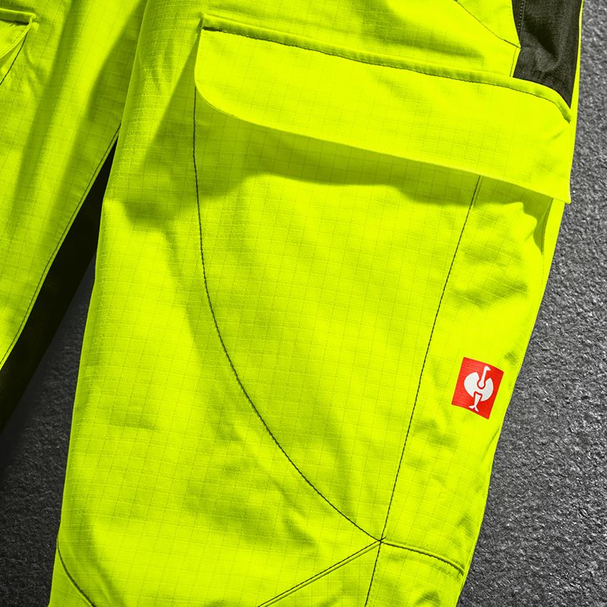 Spodnie robocze: e.s. Spodnie do pasa chroniące przed czynnikami + żółty ostrzegawczy/czarny 2