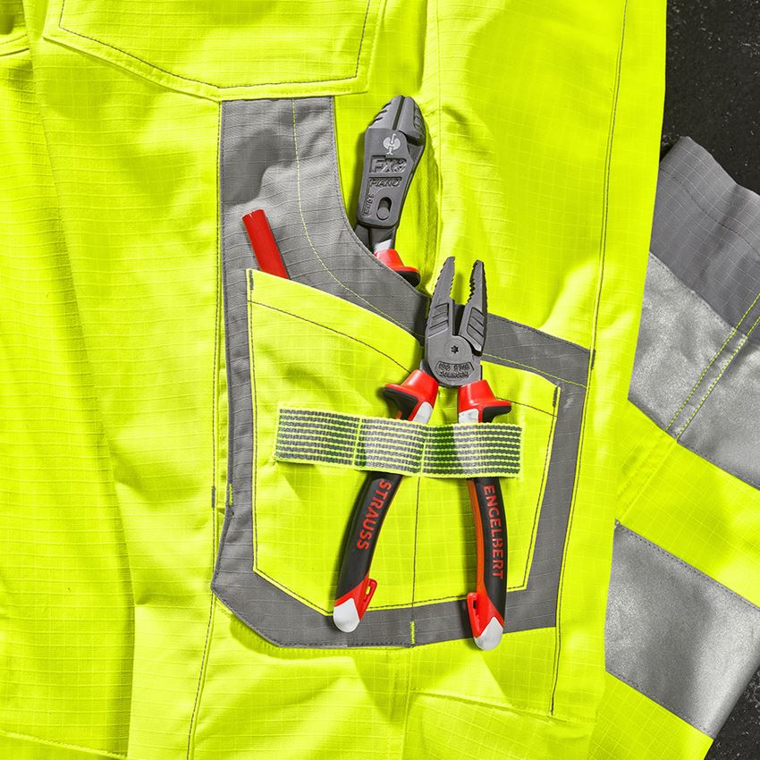 Spodnie robocze: Spodnie cargo ostrzegawcze e.s.concrete + żółty ostrzegawczy/perłowoszary 2