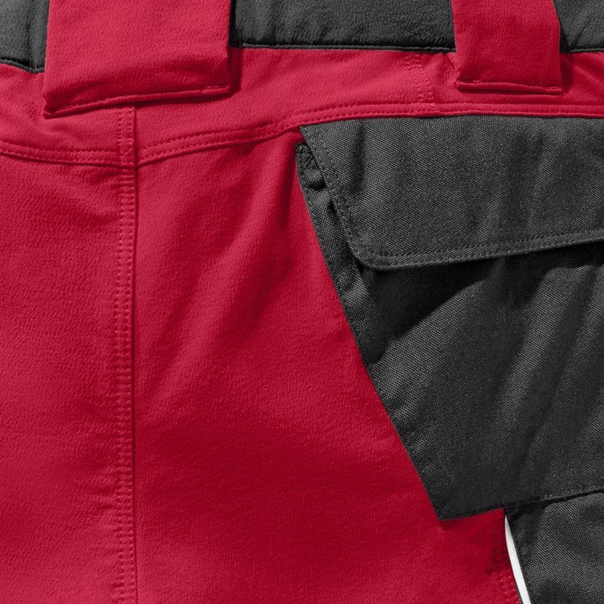 Spodnie robocze: Szorty funkcyjne e.s.dynashield + ognistoczerwony/czarny 2