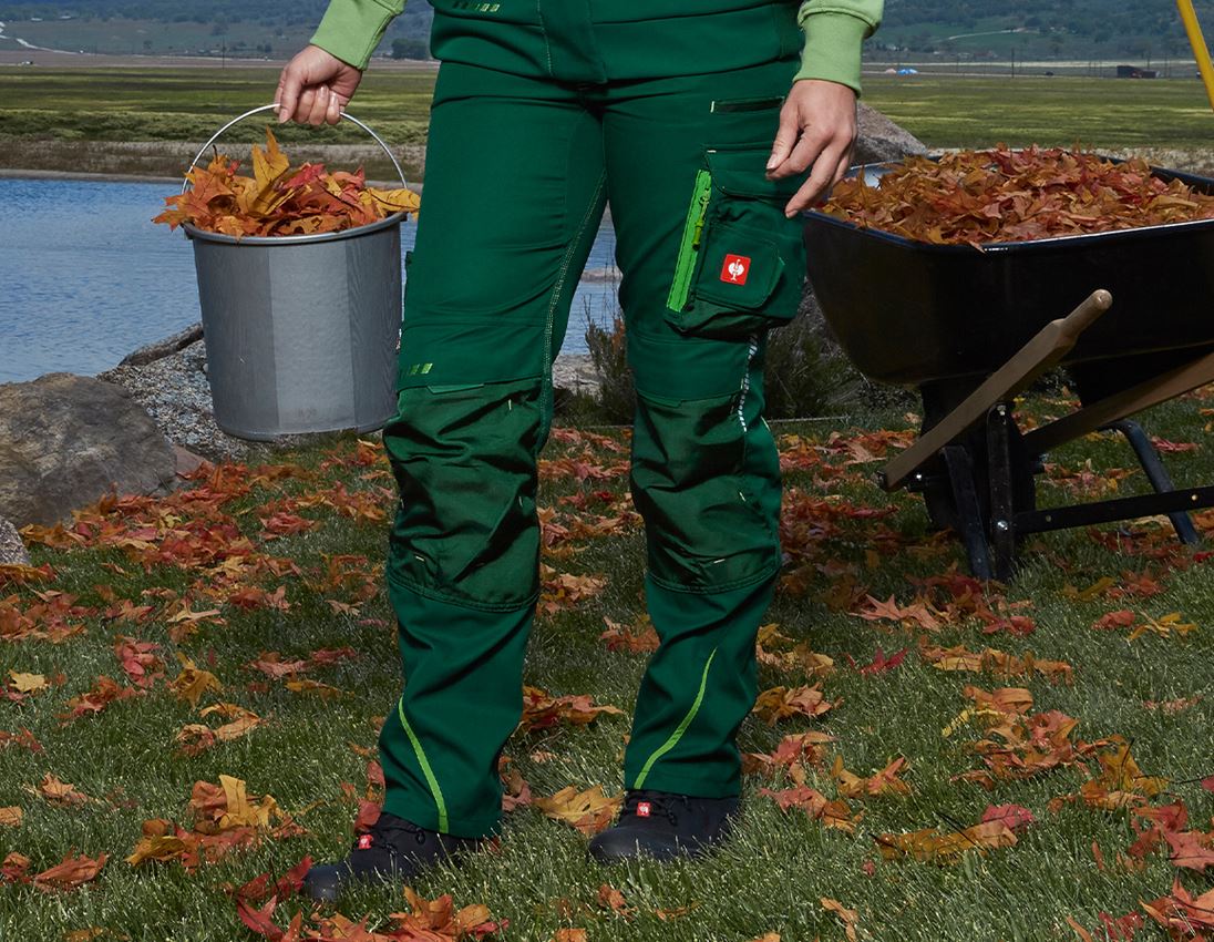 Spodnie robocze: Spodnie damskie e.s.motion 2020 + zielony/zielony morski