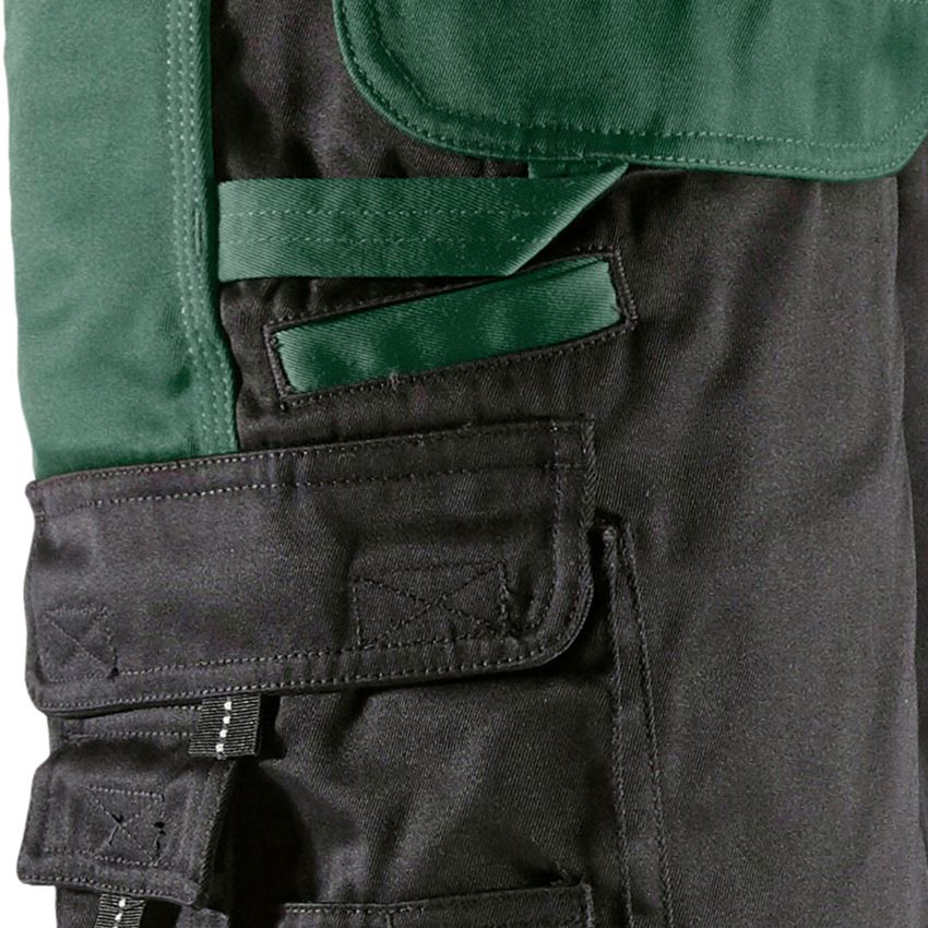 Spodnie robocze: Spodnie do pasa e.s.image + zielony/czarny 2