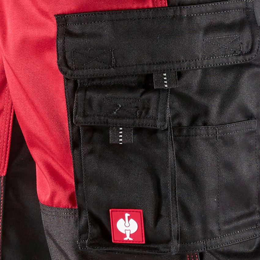 Spodnie robocze: Spodnie do pasa e.s.image + czerwony/czarny 2