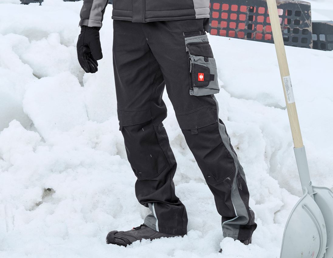 Spodnie robocze: Spodnie do pasa e.s.motion zimowe + grafitowy/cementowy