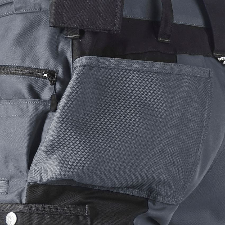 Spodnie robocze: Spodnie do pasa e.s.motion zimowe + szary/czarny 2