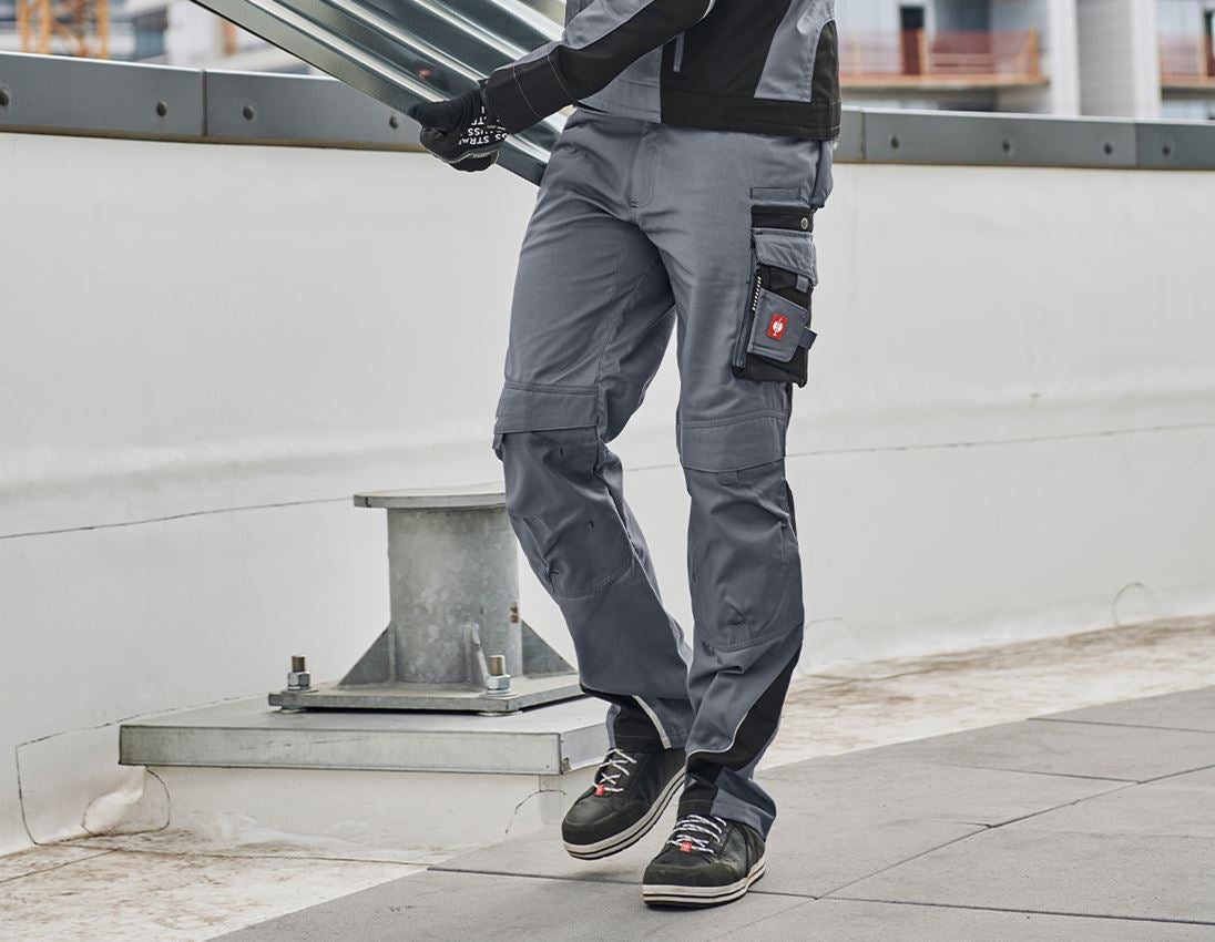 Spodnie robocze: Spodnie do pasa e.s.motion + szary/czarny