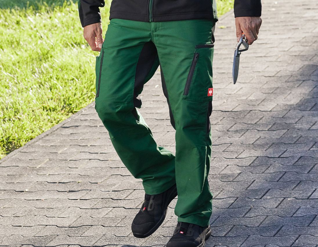 Spodnie robocze: Spodnie do pasa e.s.vision, męskie + zielony/czarny