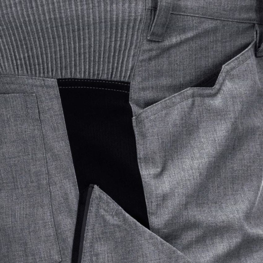 Spodnie robocze: Spodnie do pasa e.s.vision, męskie + cementowy melanżowy/czarny 2