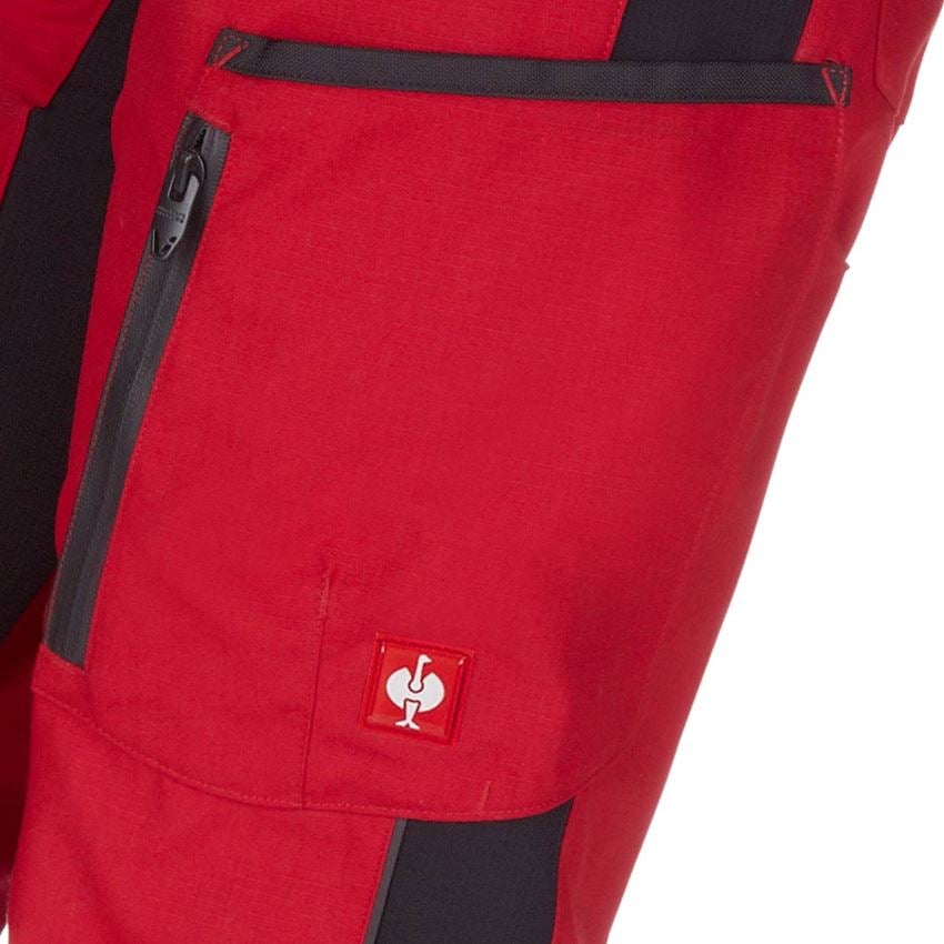 Spodnie robocze: Spodnie damskie e.s.vision + czerwony/czarny 2