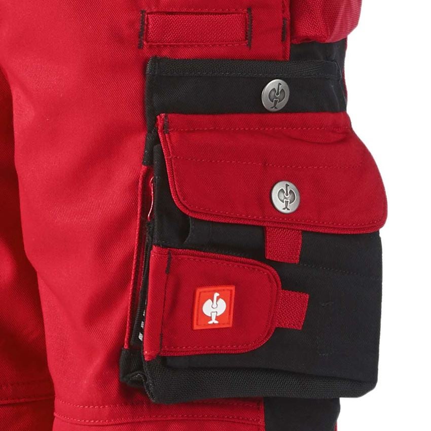 Spodnie: Spodnie dziecięce do pasa e.s.motion zimowe + czerwony/czarny 2