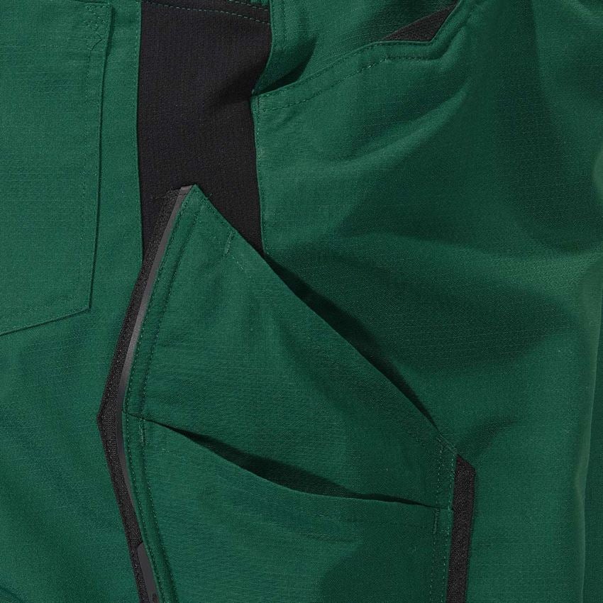 Spodnie robocze: Spodnie do pasa zimowe e.s.vision + zielony/czarny 2