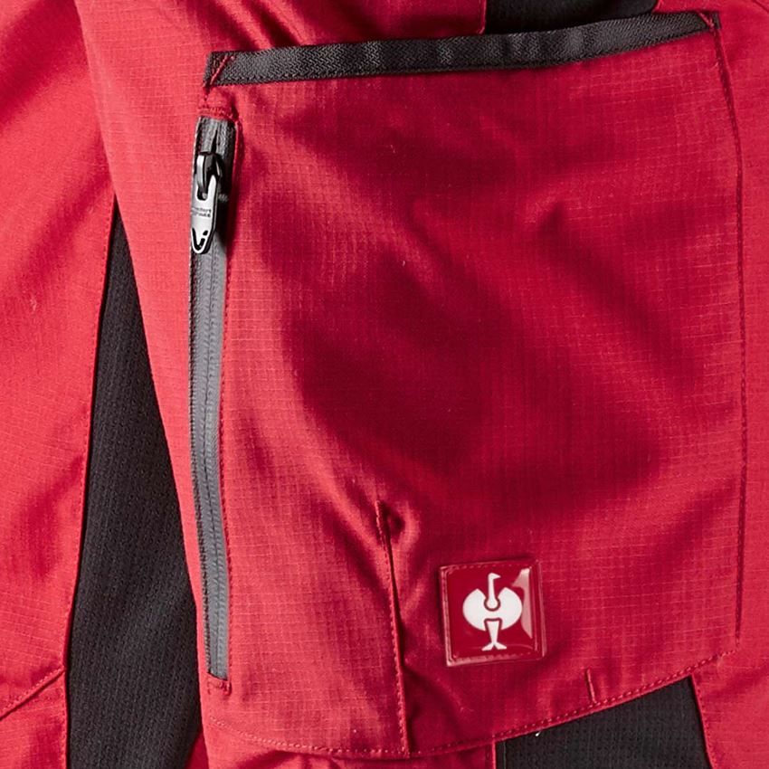 Spodnie robocze: Spodnie do pasa zimowe e.s.vision + czerwony/czarny 2