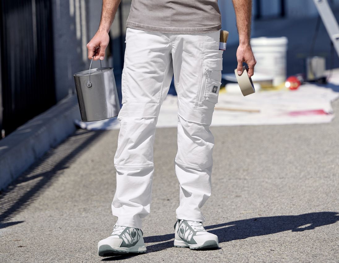 Spodnie robocze: Spodnie do pasa e.s.motion ten + biały
