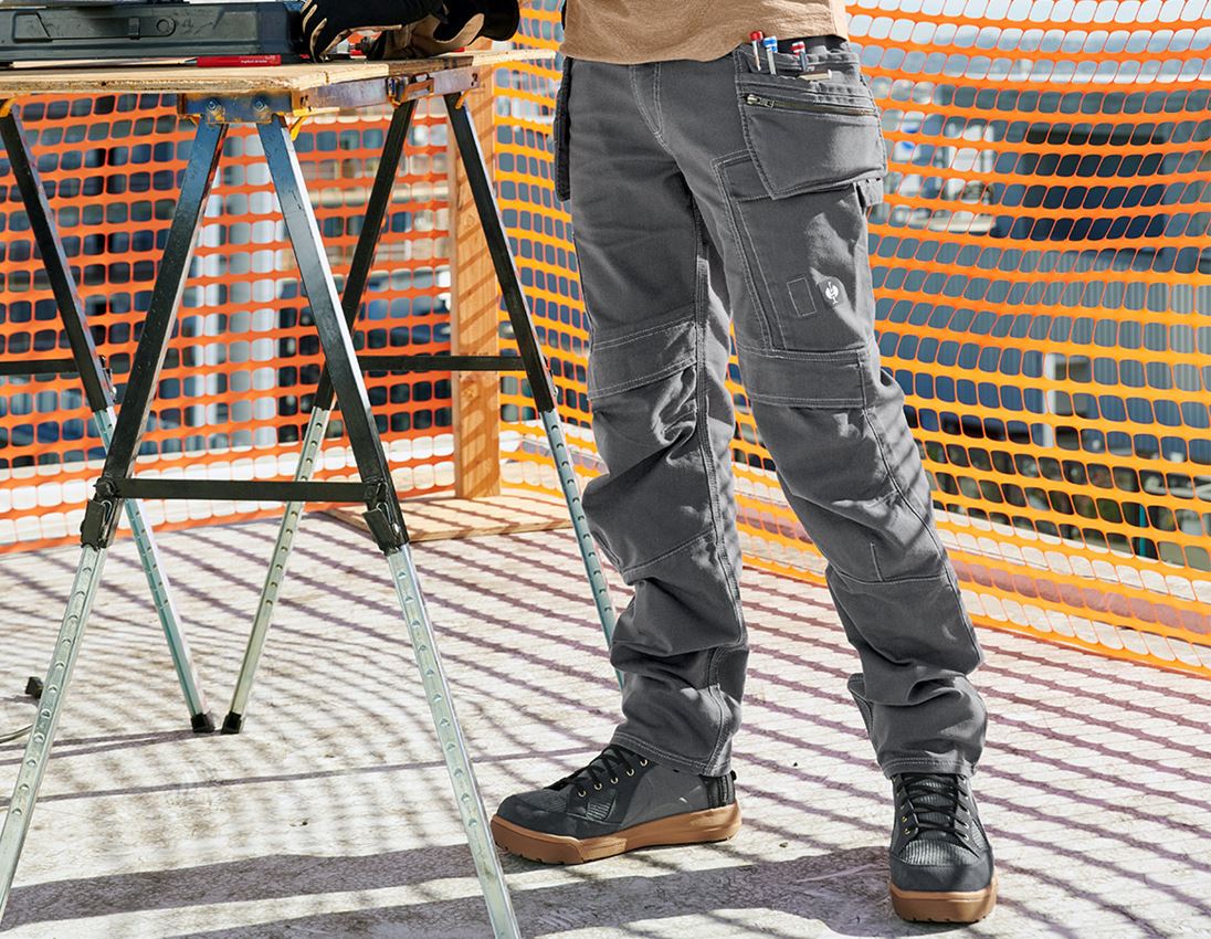 Spodnie robocze: Spodnie do pasa z kaburą e.s.vintage + cynowy