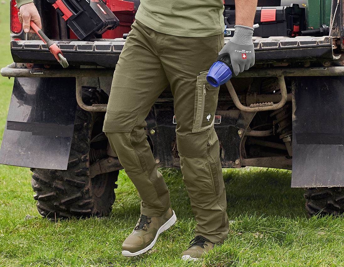 Spodnie robocze: Spodnie do pasa e.s.concrete light + błotnista zieleń/zieleń ostnicy