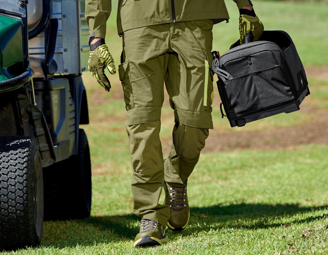 Spodnie robocze: Spodnie do pasa e.s.trail + zielony jałowcowy/zielony limonkowy