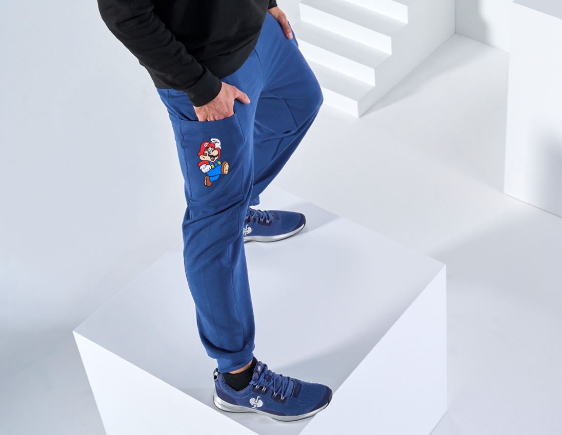Współpraca: Super Mario Spodnie dresowe, męskie + błękit alkaliczny