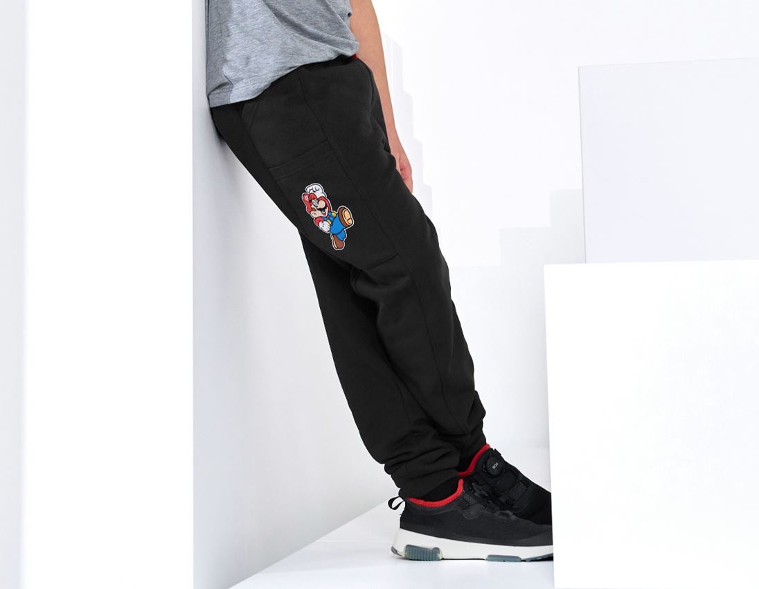 Współpraca: Super Mario Spodnie dresowe, dziecięce + czarny