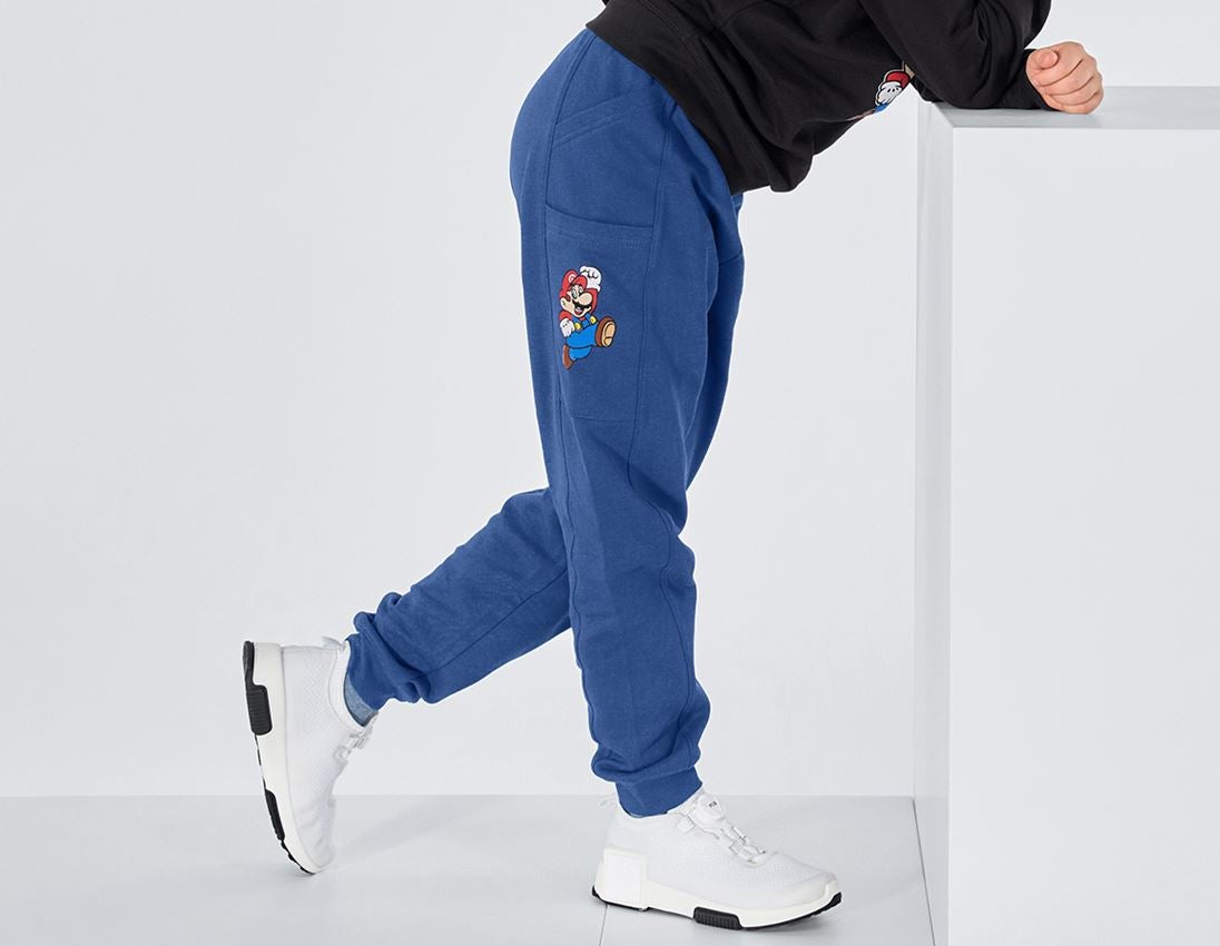 Współpraca: Super Mario Spodnie dresowe, dziecięce + błękit alkaliczny