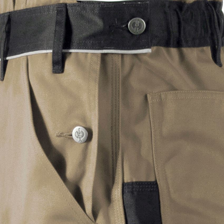 Spodnie robocze: Ogrodniczki e.s.image + khaki/czarny 2