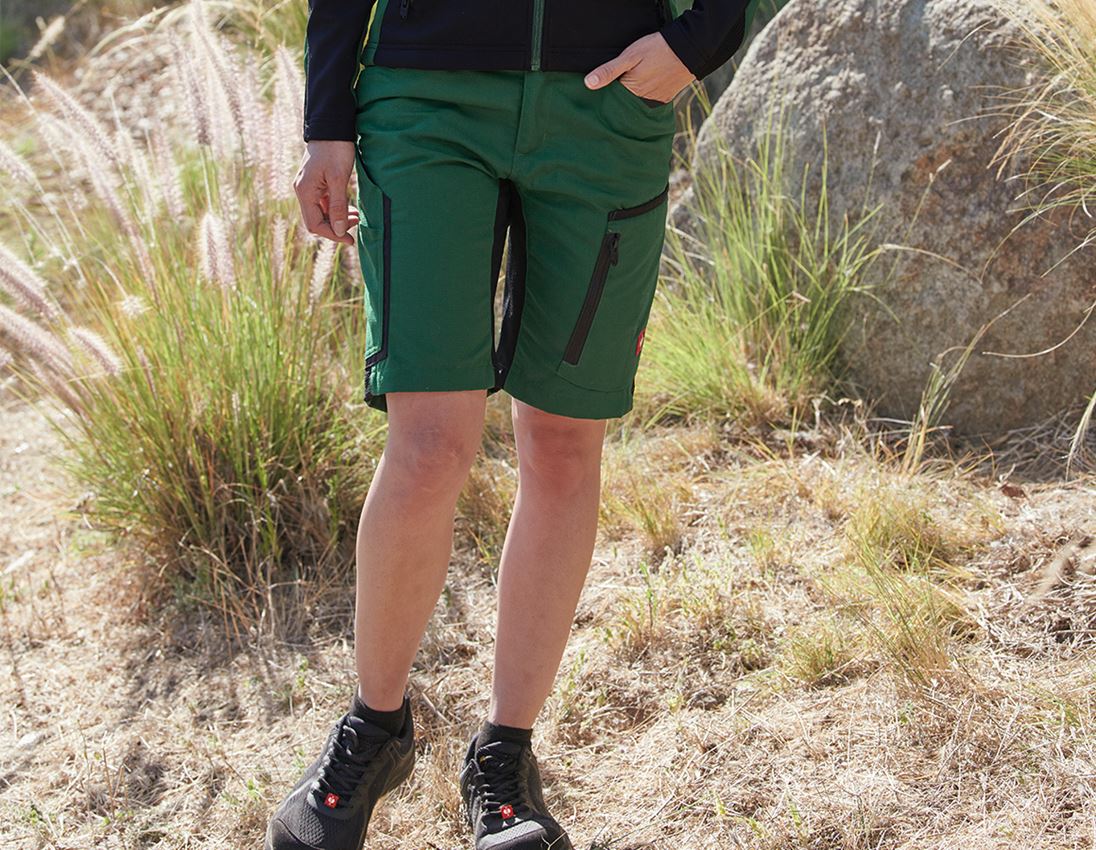 Spodnie robocze: Szorty e.s.vision, damskie + zielony/czarny