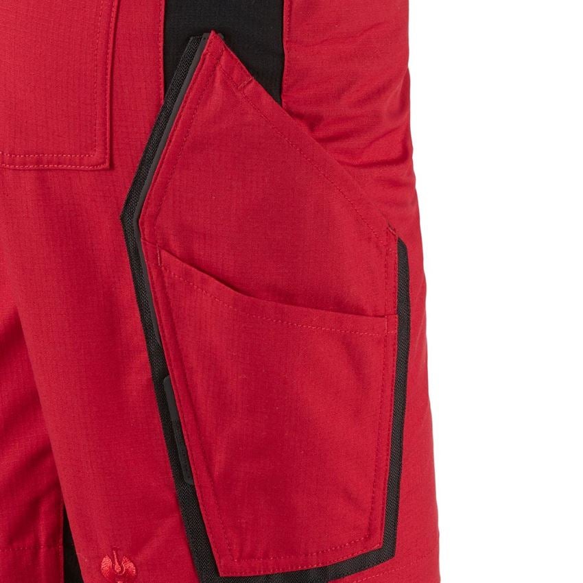 Spodnie robocze: Szorty e.s.vision, damskie + czerwony/czarny 2