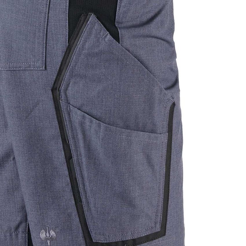 Spodnie robocze: Szorty e.s.vision, damskie + pacyficzny melanżowy/czarny 2