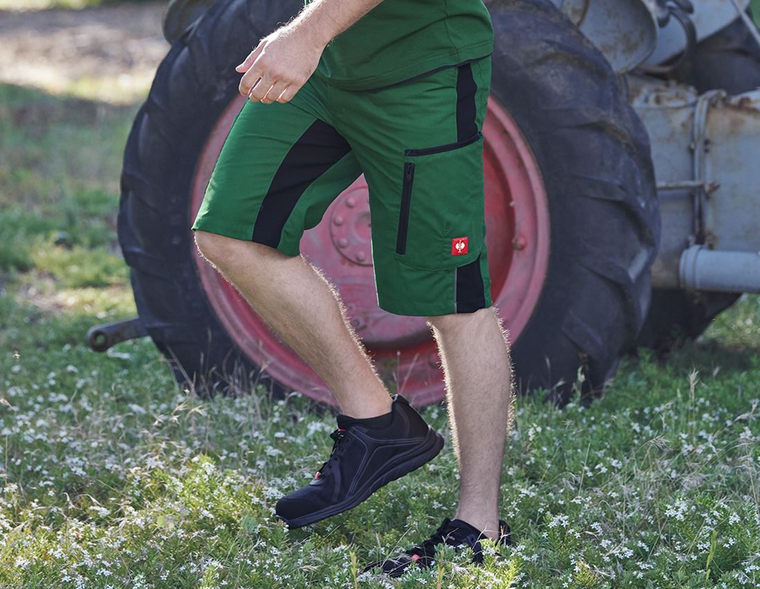 Spodnie robocze: Szorty e.s.vision, męskie + zielony/czarny