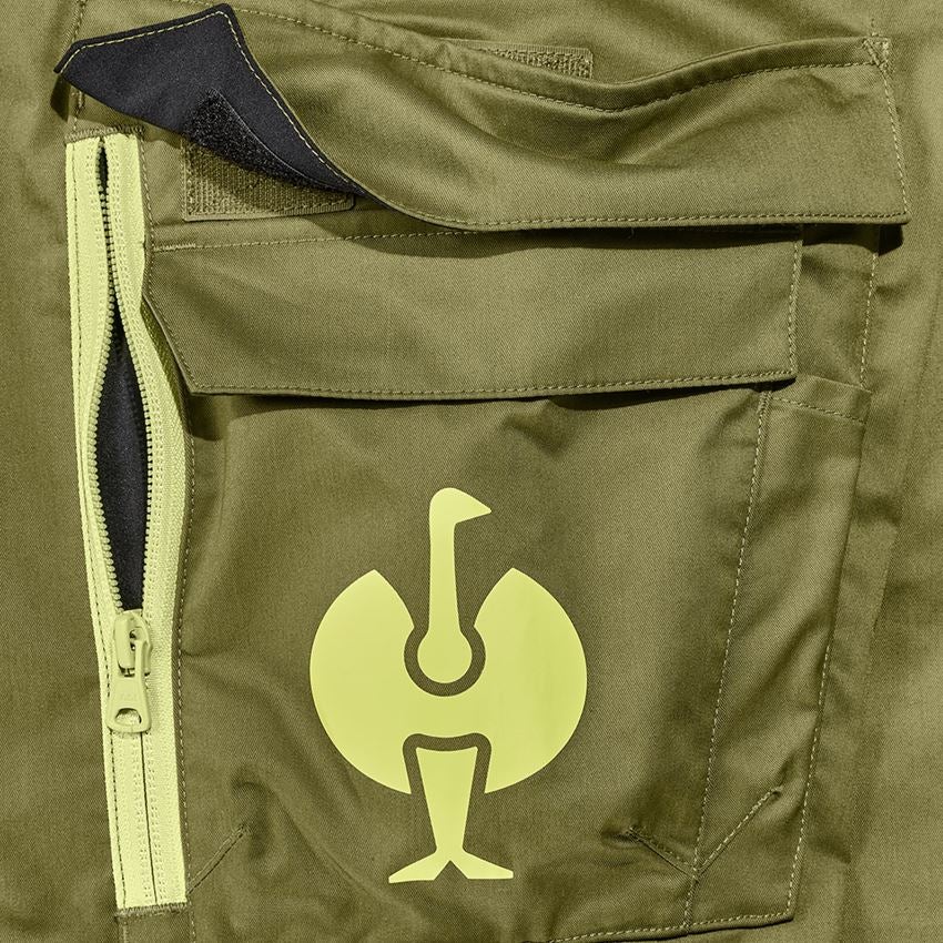 Spodnie robocze: Szorty e.s.trail, damskie + zielony jałowcowy/zielony limonkowy 2