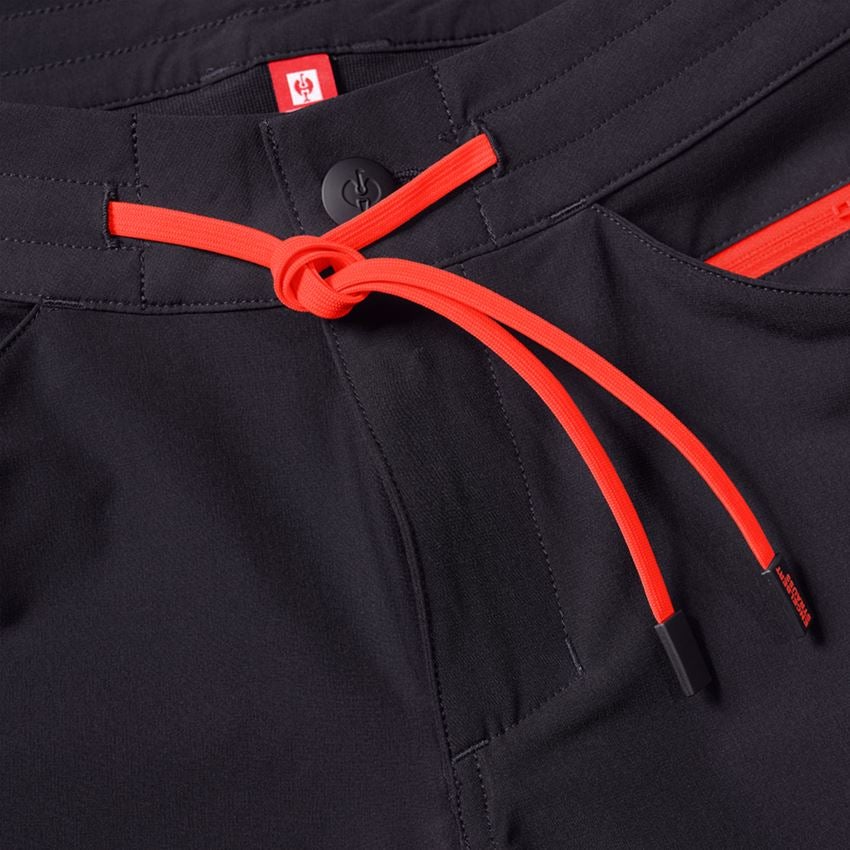 Spodnie robocze: Szorty funkcyjne odblaskowe e.s.ambition + czarny/czerwony ostrzegawczy 2