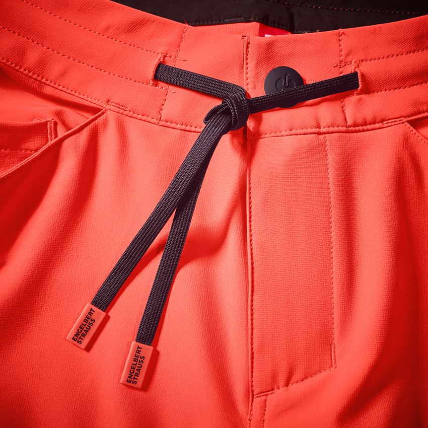 Spodnie robocze: Szorty funkcyjne odblaskowe e.s.ambition + czerwony ostrzegawczy/czarny 2
