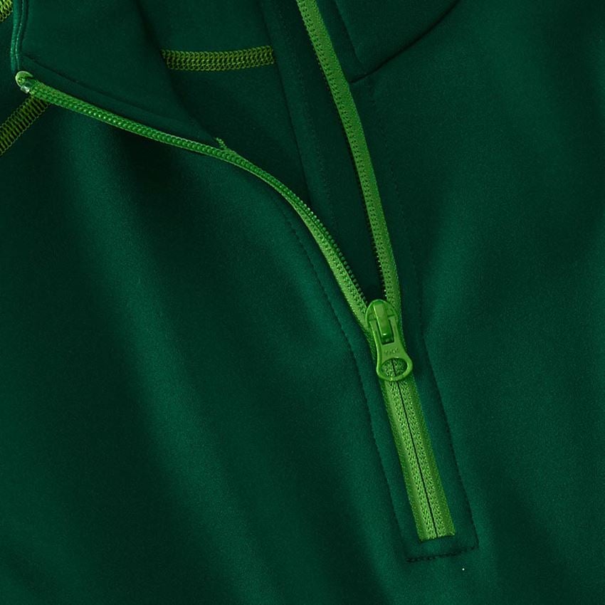 Koszulki | Pulower | Bluzki: Bl.Troyer funkc.thermo stretch e.s.motion 2020,da. + zielony/zielony morski 2