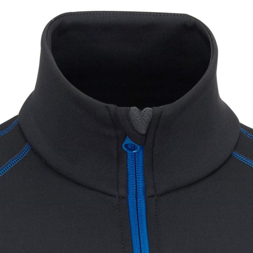 Koszulki | Pulower | Koszule: Bluza Troyer funkc. thermo stretch e.s.motion 2020 + grafitowy/niebieski chagall 2