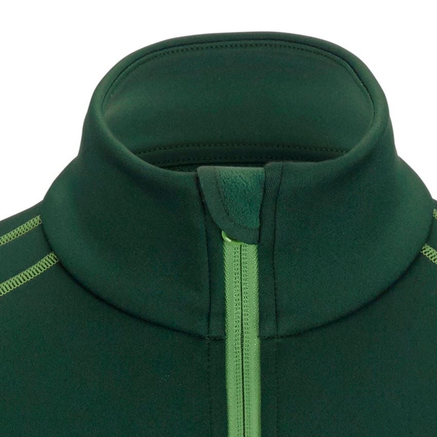 Koszulki | Pulower | Koszule: Bluza Troyer funkc. thermo stretch e.s.motion 2020 + zielony/zielony morski 2