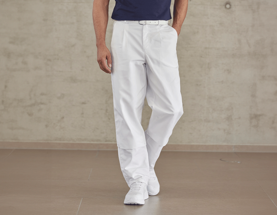 Spodnie robocze: Spodnie medyczne męskie Christoph + biały