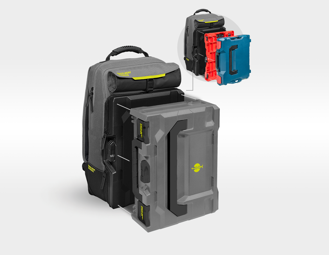 System STRAUSSbox: STRAUSSbox Plecak + szary bazaltowy/żółty acid 2