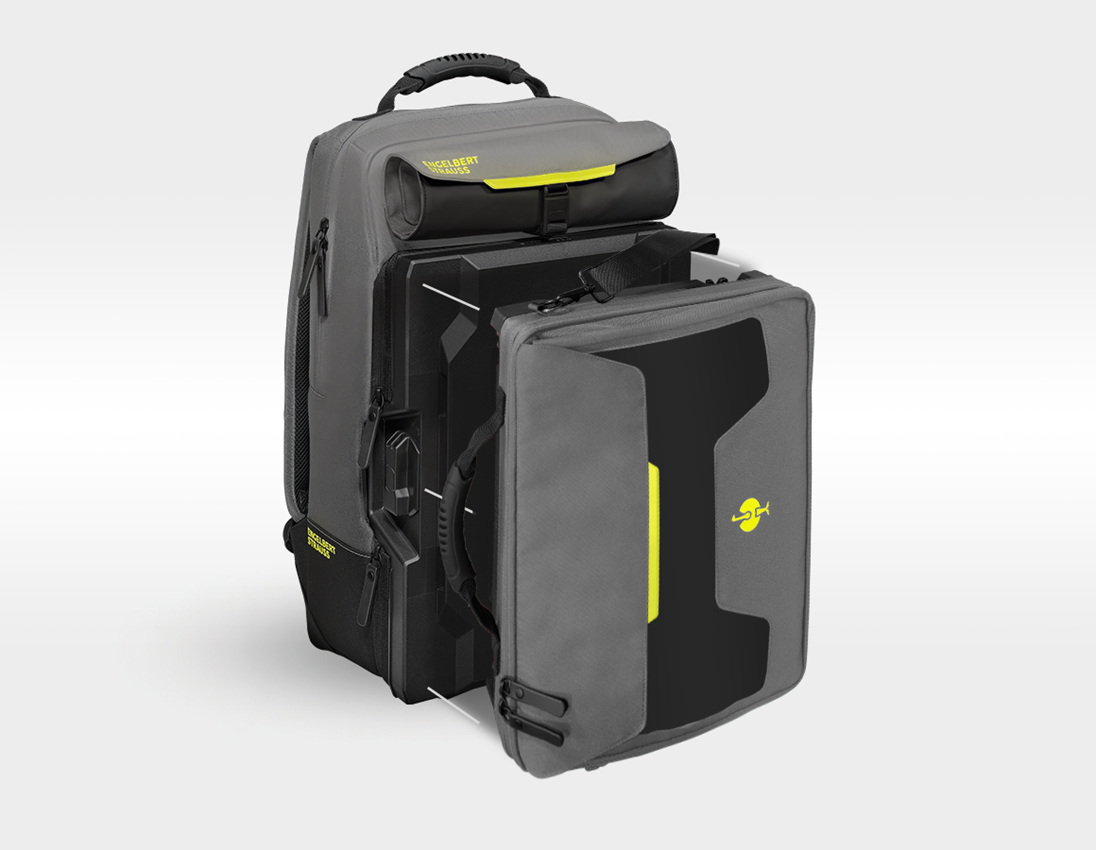 System STRAUSSbox: STRAUSSbox Plecak + szary bazaltowy/żółty acid 4
