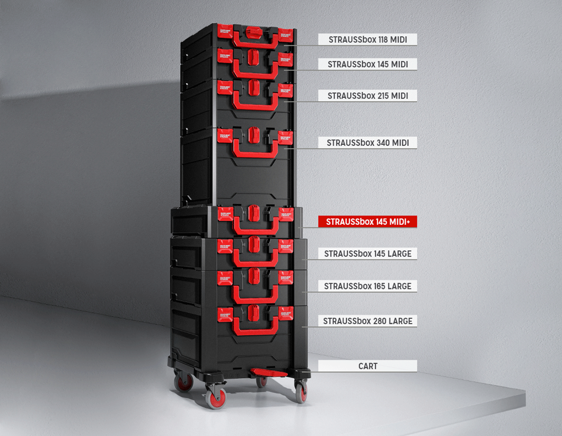 Narzędzia: STRAUSSbox Zestaw narzędzi 145 dla elektryków 1
