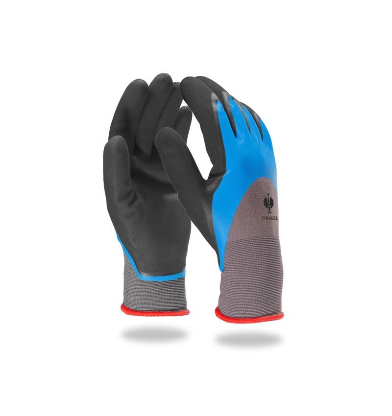 Rękawice powlekane: Rękawice z pianki nitrylowej Flexible Pro + niebieski/szary-melanżowy