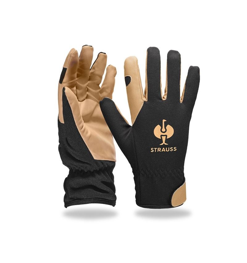 Rękawice powlekane: Zimowe rękawice montażowe Intense light + czarny/brązowy