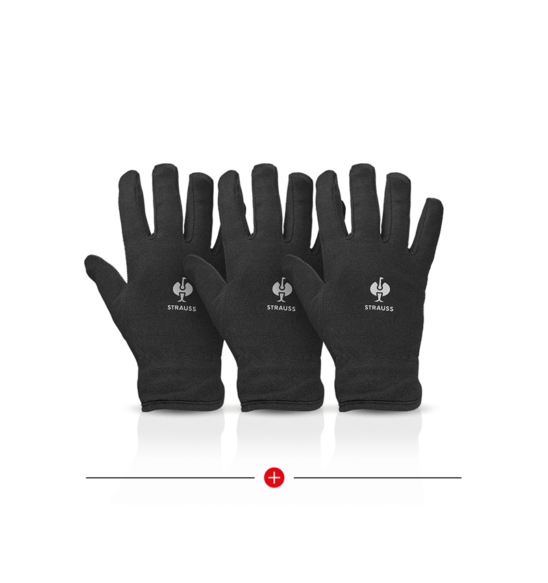 Zestawy | Akcesoria: 3 w cenie 2 e.s. Rękawice zimowe Fleece Comfort + czarny