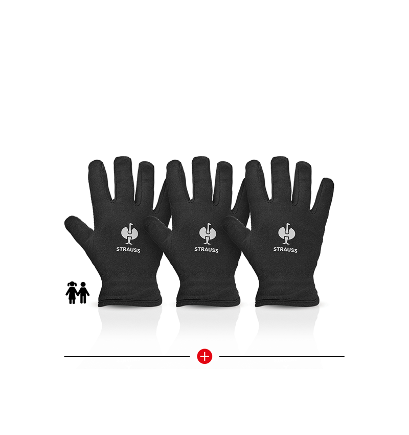 Akcesoria: 3 w cenie 2 e.s. Zimowe rękawice dzie. Fleece Com. + czarny
