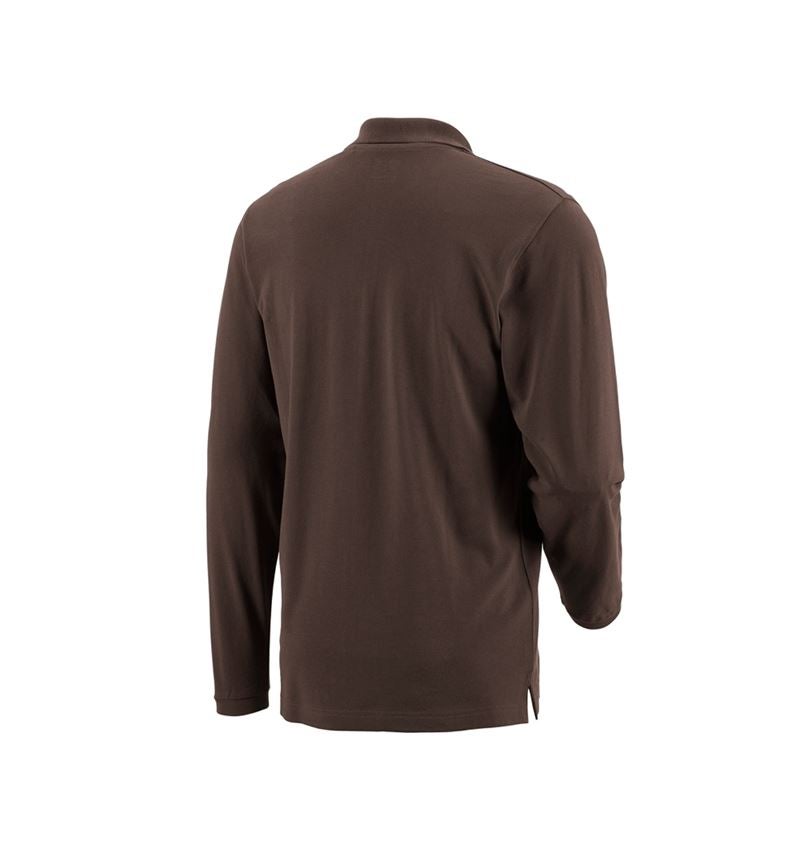 Koszulki | Pulower | Koszule: e.s. Koszulka polo długi rękaw cotton Pocket + kasztanowy 2