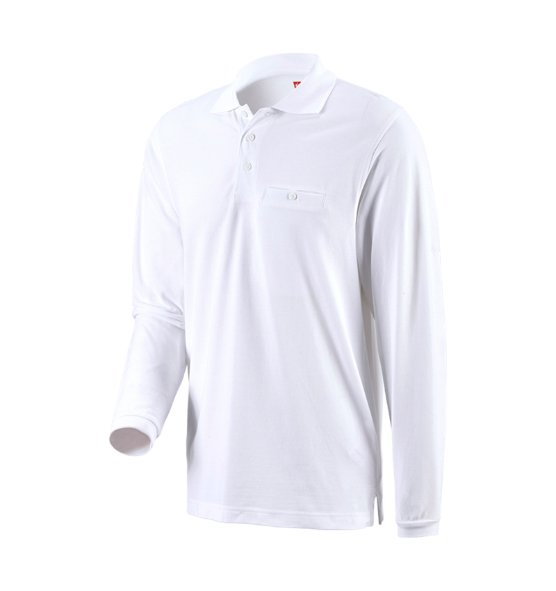 Koszulki | Pulower | Koszule: e.s. Koszulka polo długi rękaw cotton Pocket + biały 1