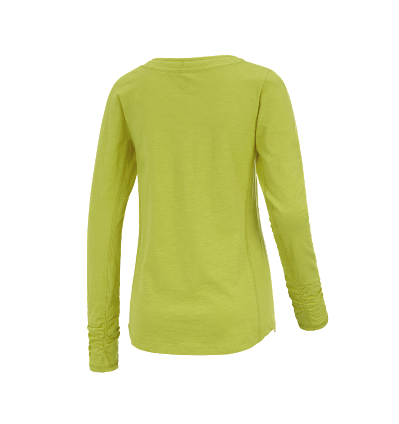 Koszulki | Pulower | Bluzki: e.s. Bluzka długi rękaw cotton slub, damska + majowa zieleń 1