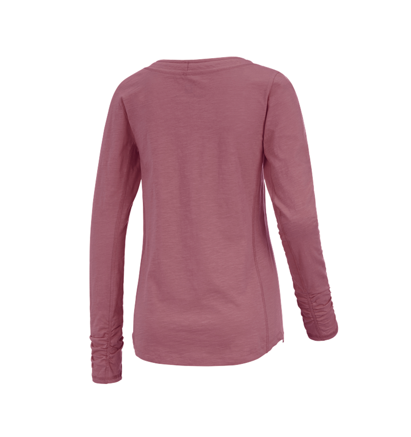 Koszulki | Pulower | Bluzki: e.s. Bluzka długi rękaw cotton slub, damska + różowy antyczny 3