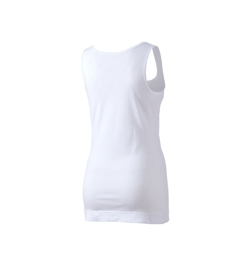Tematy: e.s. Koszulka bez rękawów długa cotton, damska + biały 2