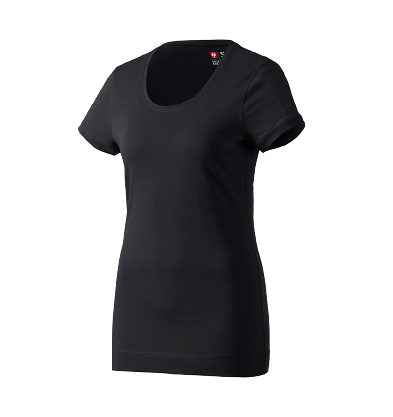 Koszulki | Pulower | Bluzki: e.s. Koszulka długa cotton, damska + czarny 1