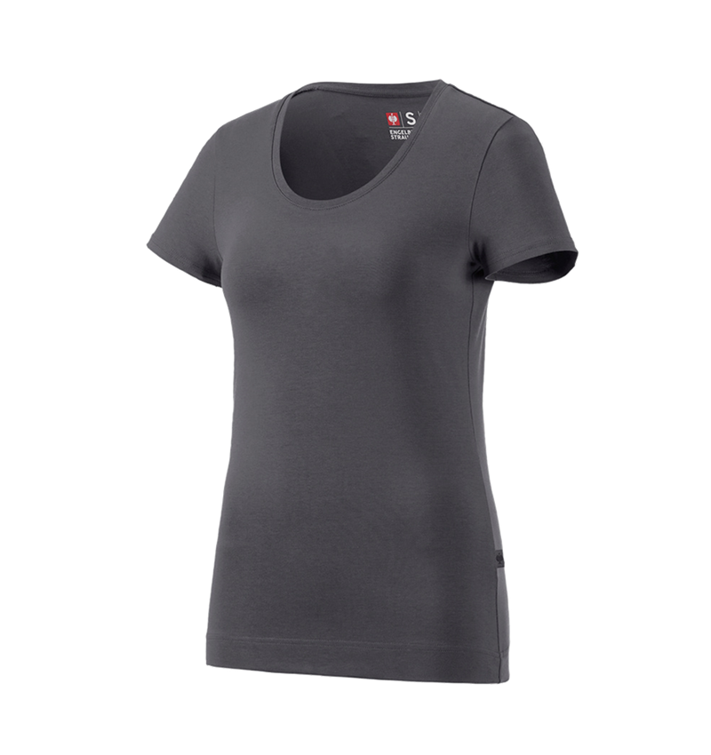 Koszulki | Pulower | Bluzki: e.s. Koszulka cotton stretch, damska + antracytowy 3