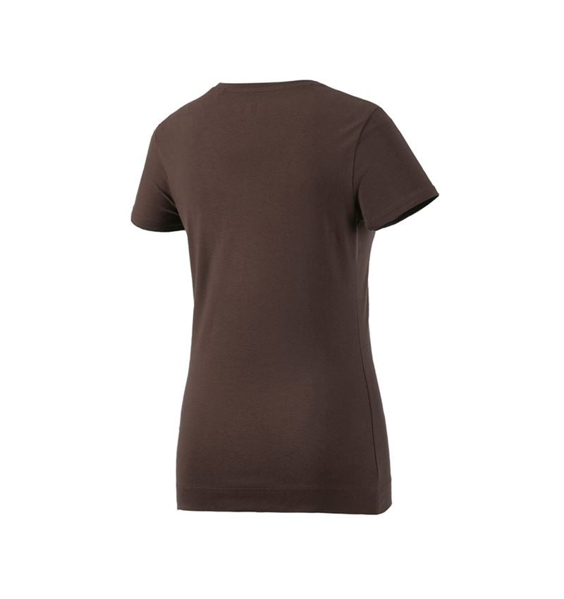 Koszulki | Pulower | Bluzki: e.s. Koszulka cotton stretch, damska + kasztanowy 3